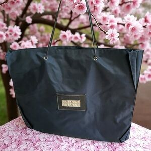 Franck Namani Black Nylon Tote Bag | Lightweight Everyday Shoulder Bag